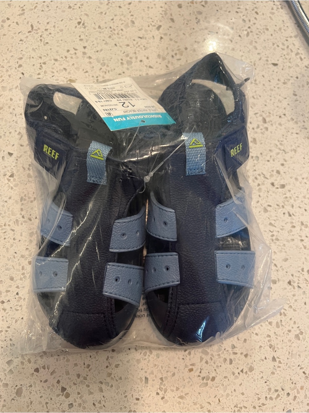 Reef Kids Navy and Light Blue Closed-Toe Sandals